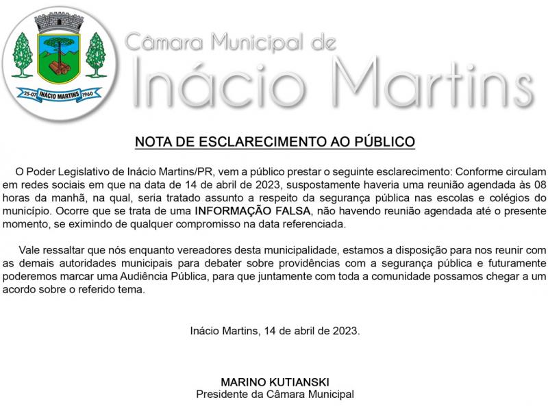 NOTA DE ESCLARECIMENTO